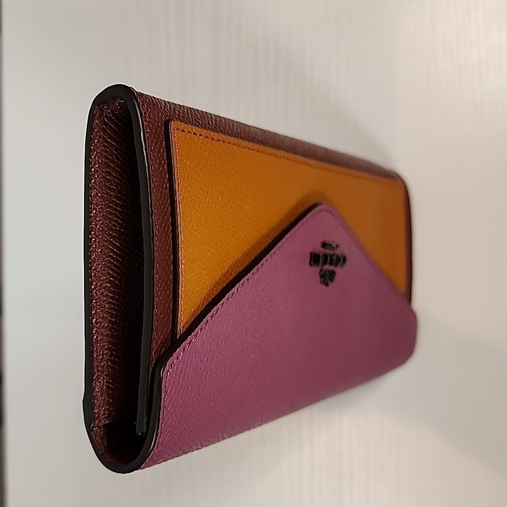 Coach Soft Wallet In Colorblock #12122 - Picture 3 of 10